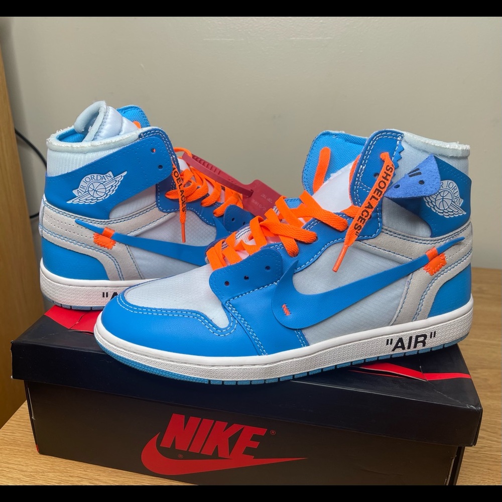Off-White x Air Jordan 1 Retro High OG Blue Orange White